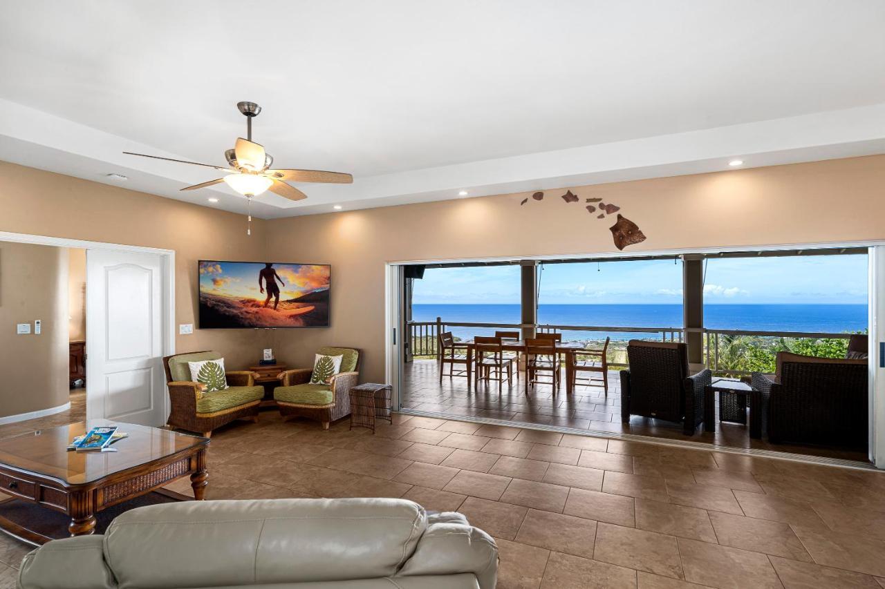 Kailua-Kona Exceptional Oceanview Home - Heated Oasis Pool & Stunning Ocean View Exteriör bild